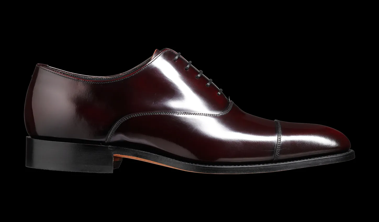 Shop Winsford - Burgundy Hi-Shine Mens Oxfords